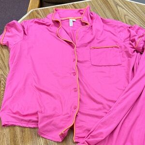 Pink Button-Up Pajama set